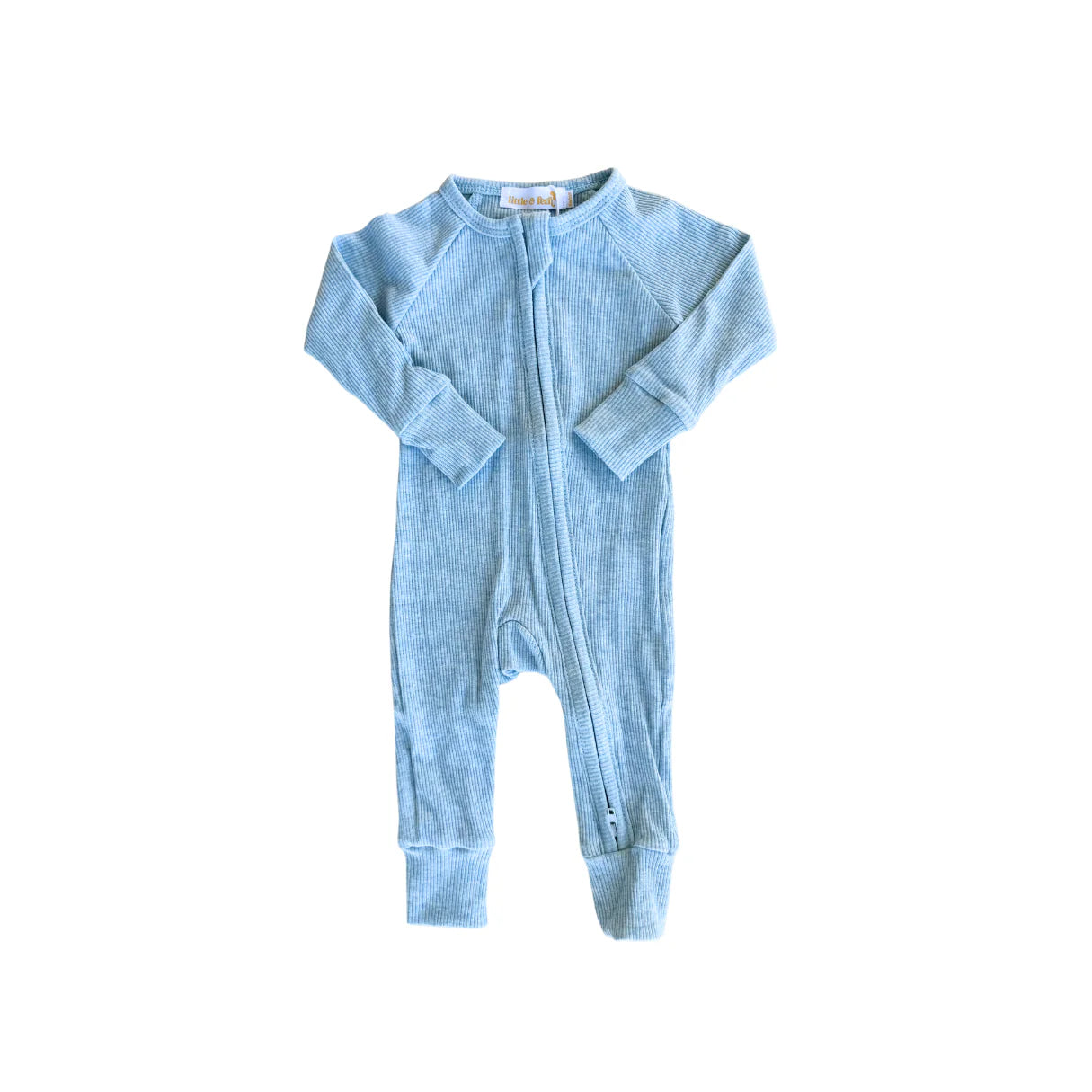 Little and Fern | Blue Marle Zip Romper