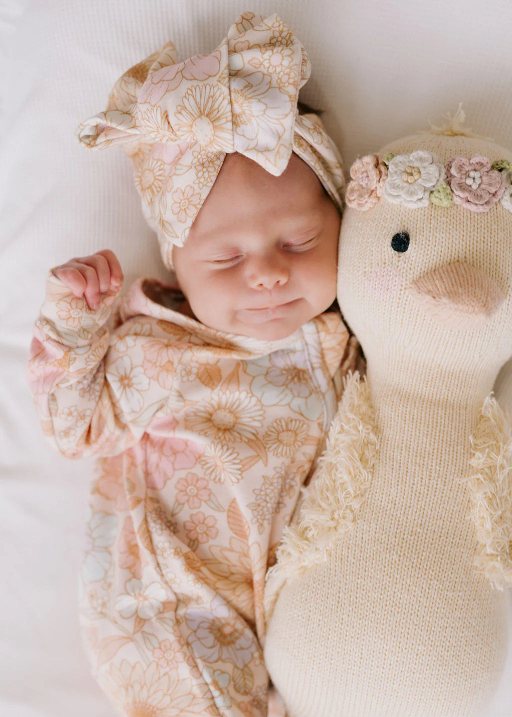 Little and Fern | Pastel Bloom Frill Zip Romper