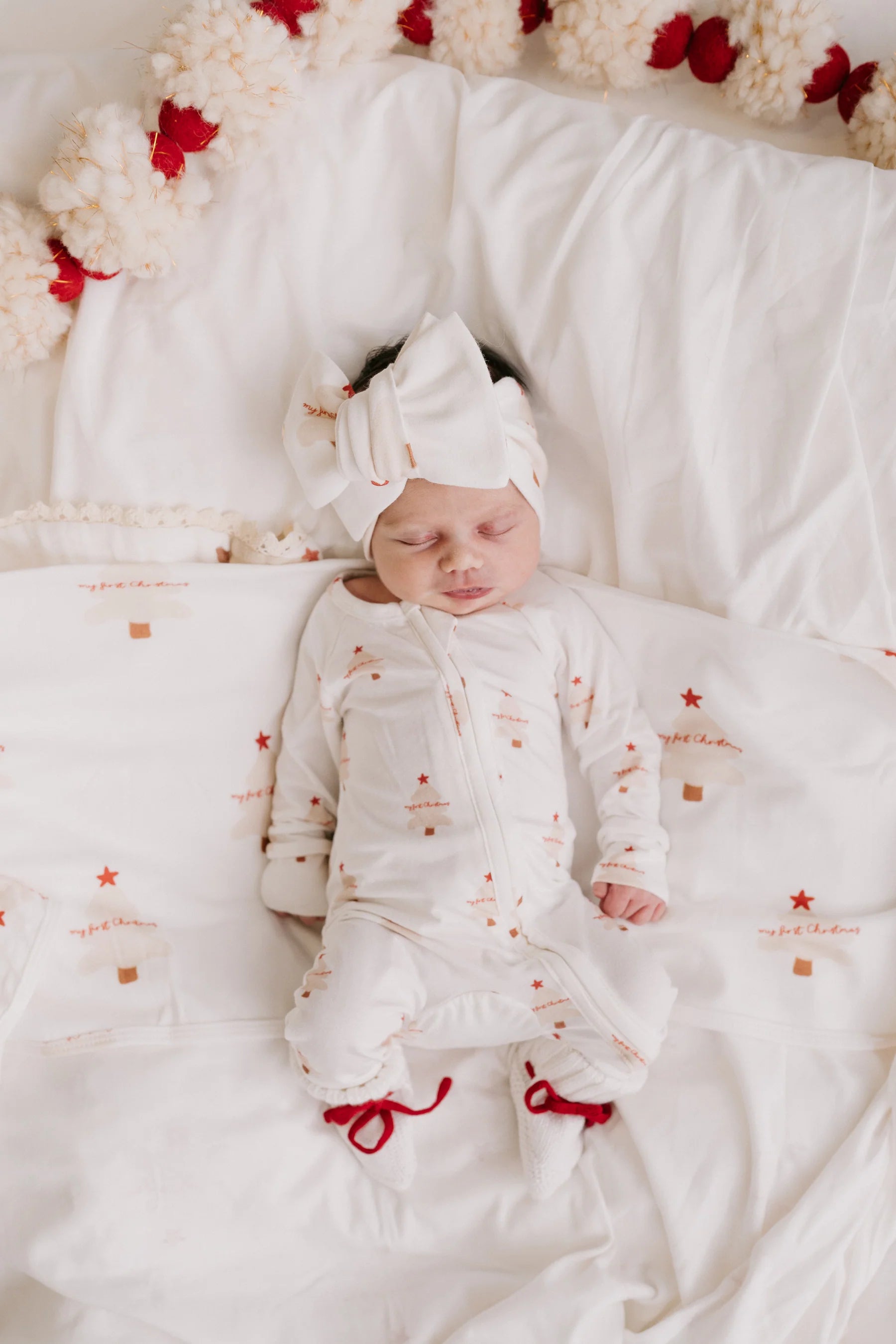 Little & Fern | "My First Christmas" Zip Romper