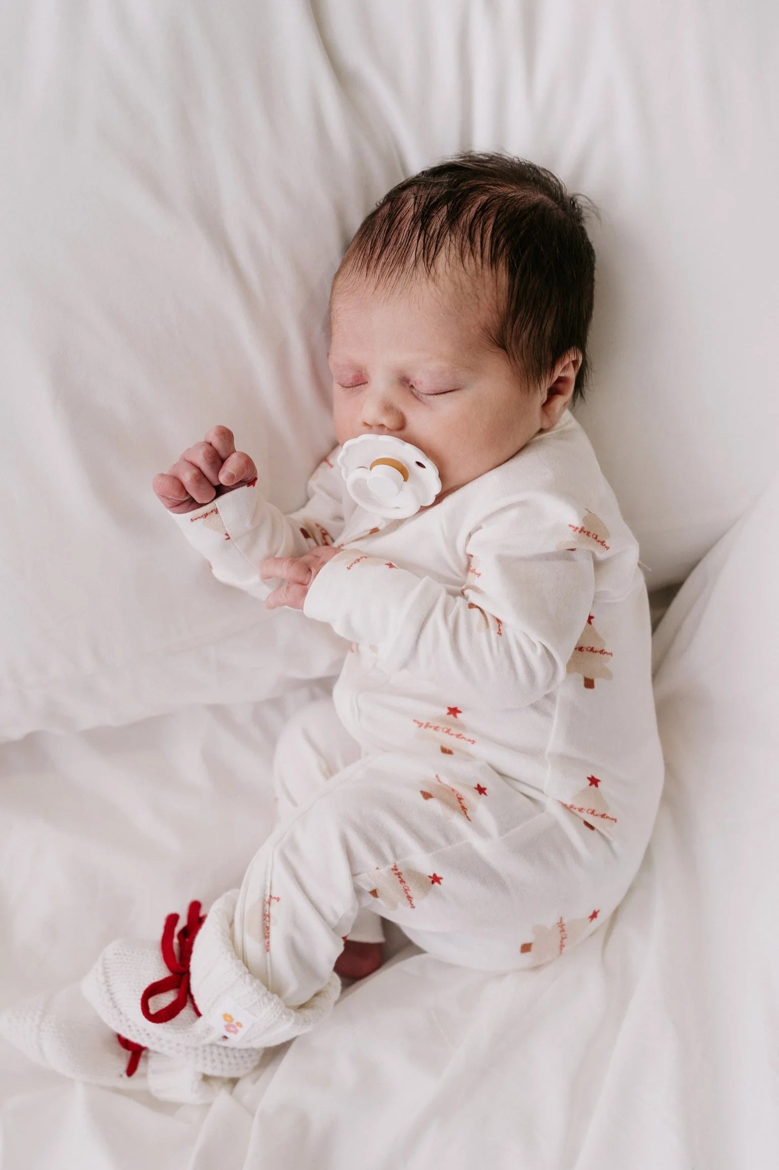 Little & Fern | "My First Christmas" Zip Romper