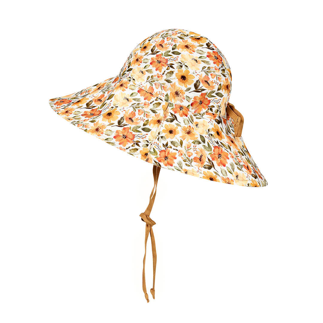 Bedhead Hats | Margaret / Maize 'Sightseer' Girls Wide-Brimmed Sun Bonnet
