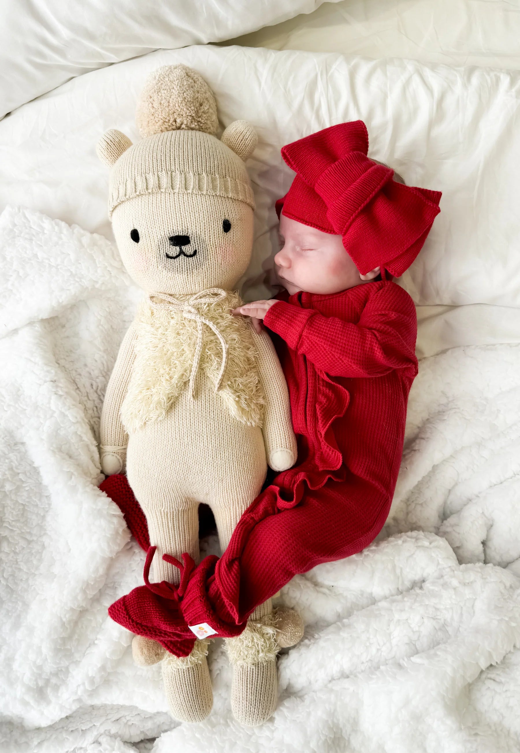 Little & Fern | Rudolph Waffle Frill Zip Romper