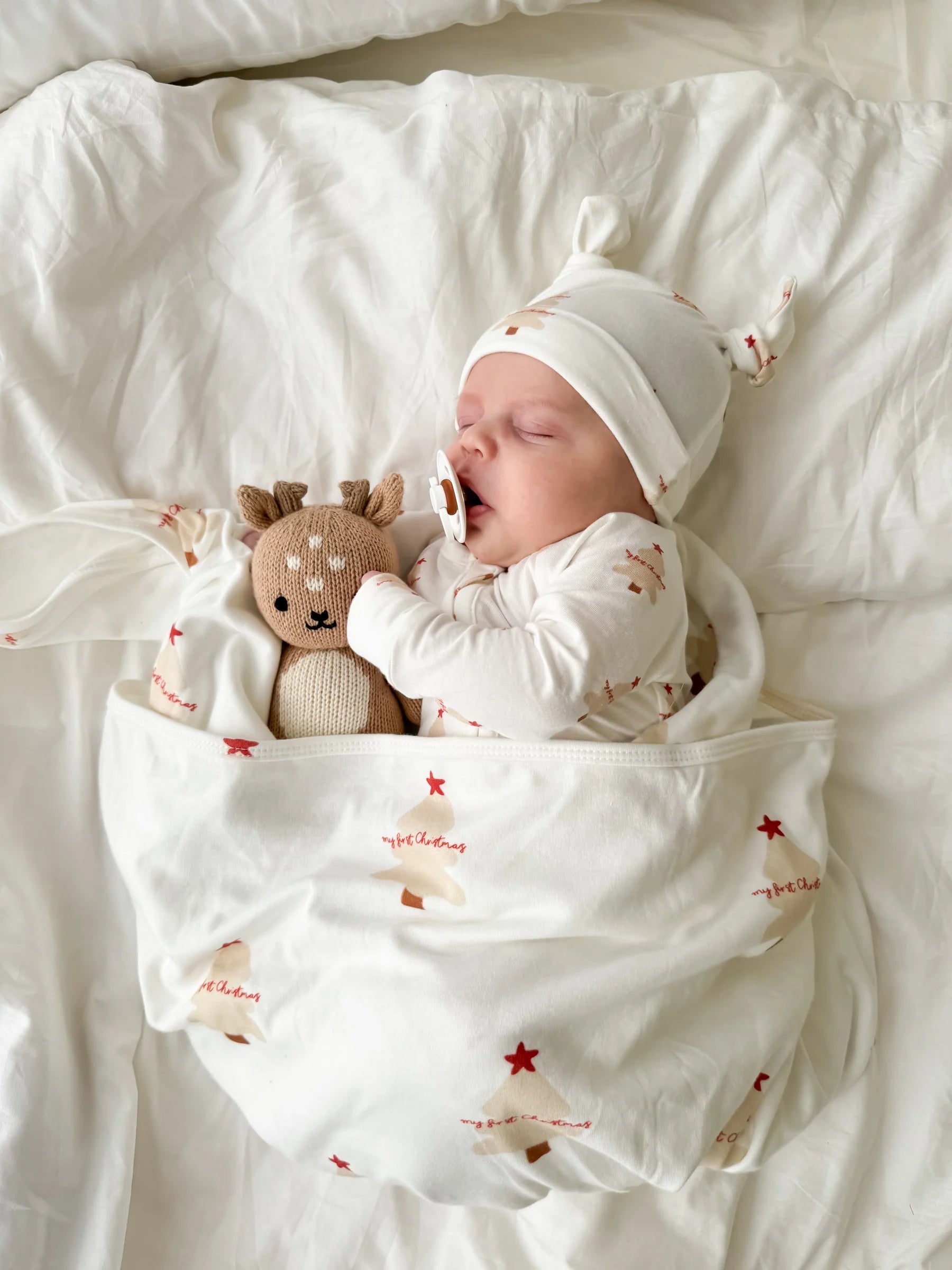 Little & Fern | My First Christmas Double Knot Beanie