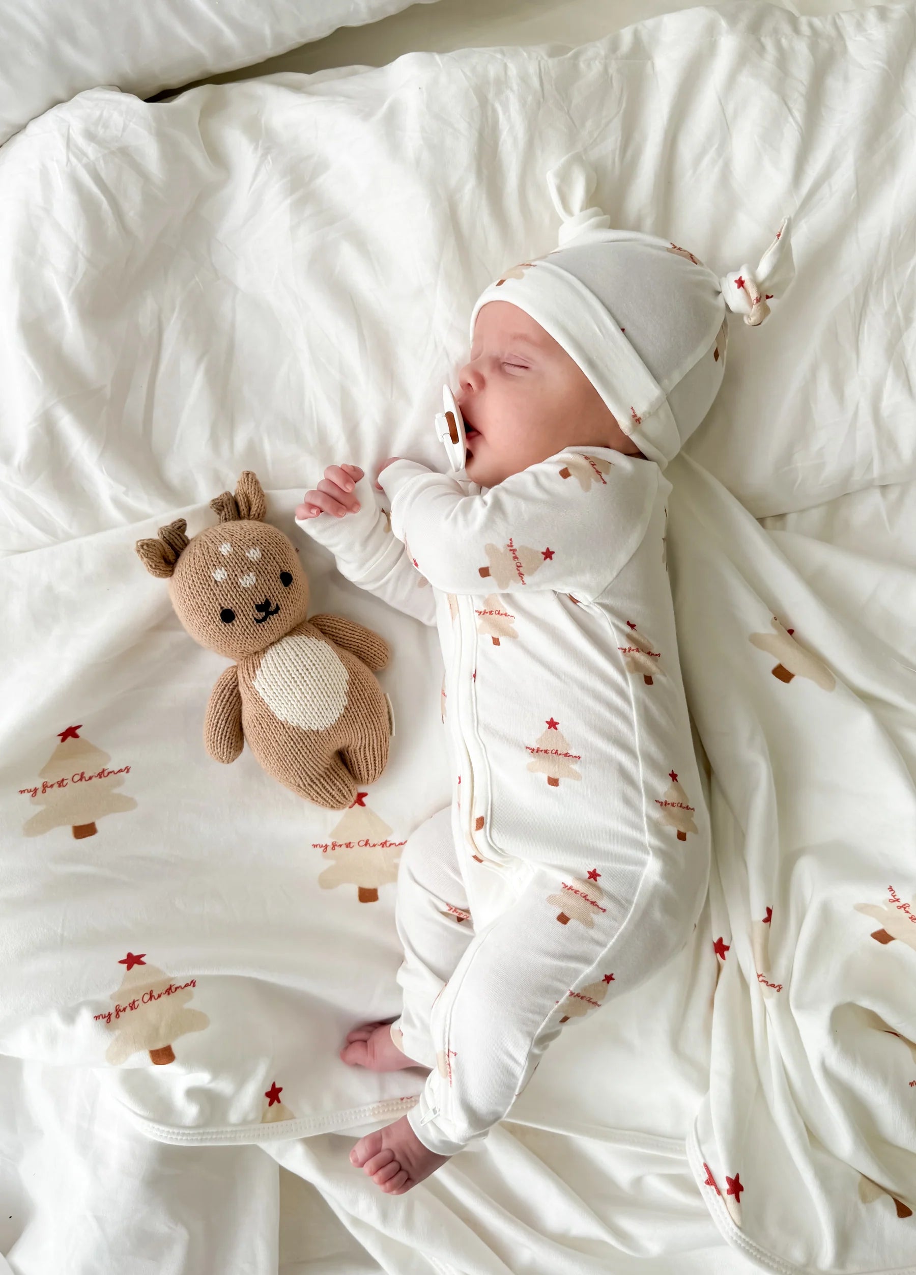 Little & Fern | "My First Christmas" Zip Romper