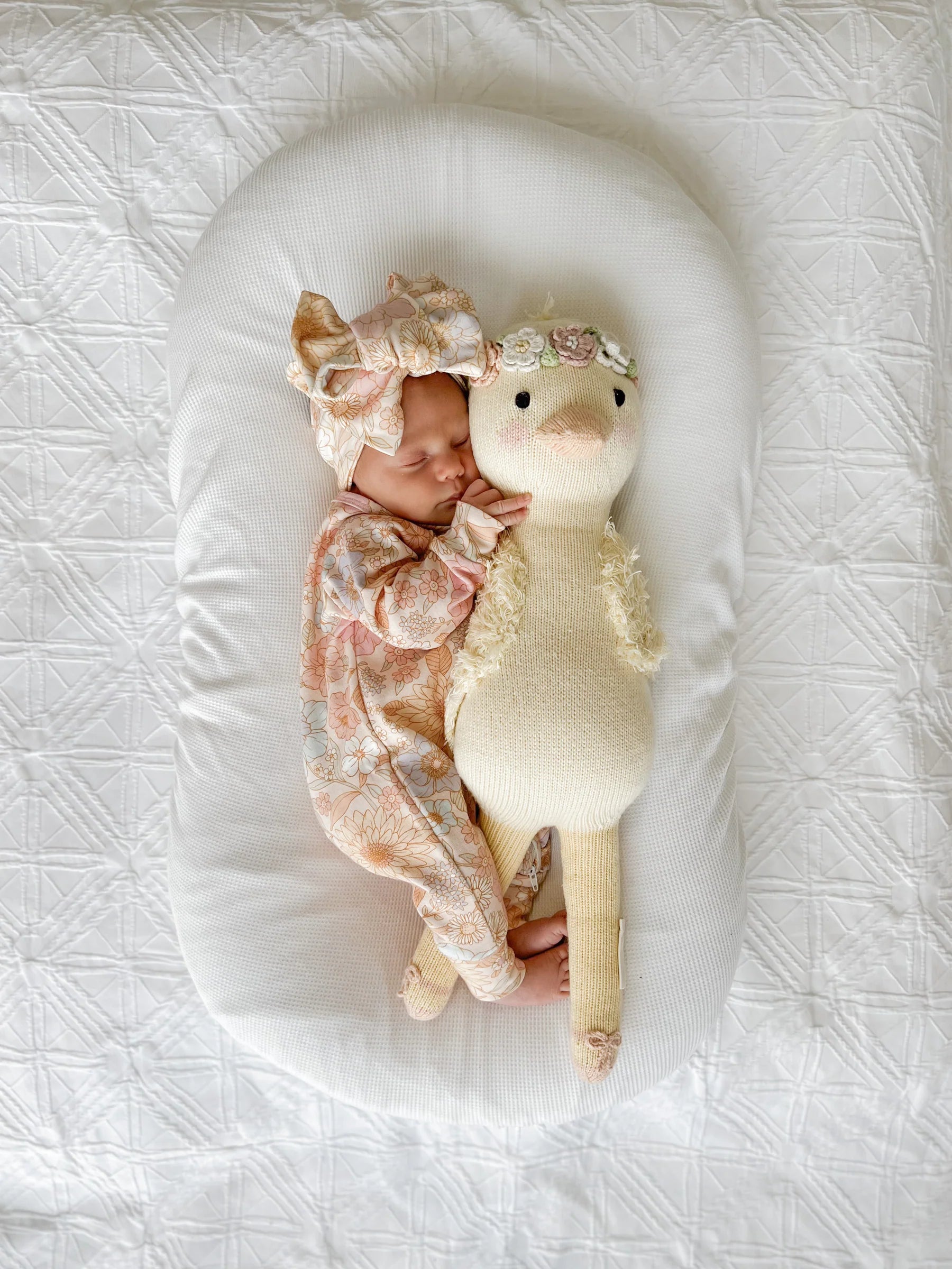 Little and Fern | Pastel Bloom Frill Zip Romper