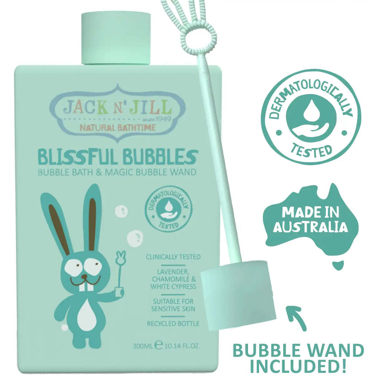 Jack N Jill Bubble Bath with Bubble Wand - Natural 300mL