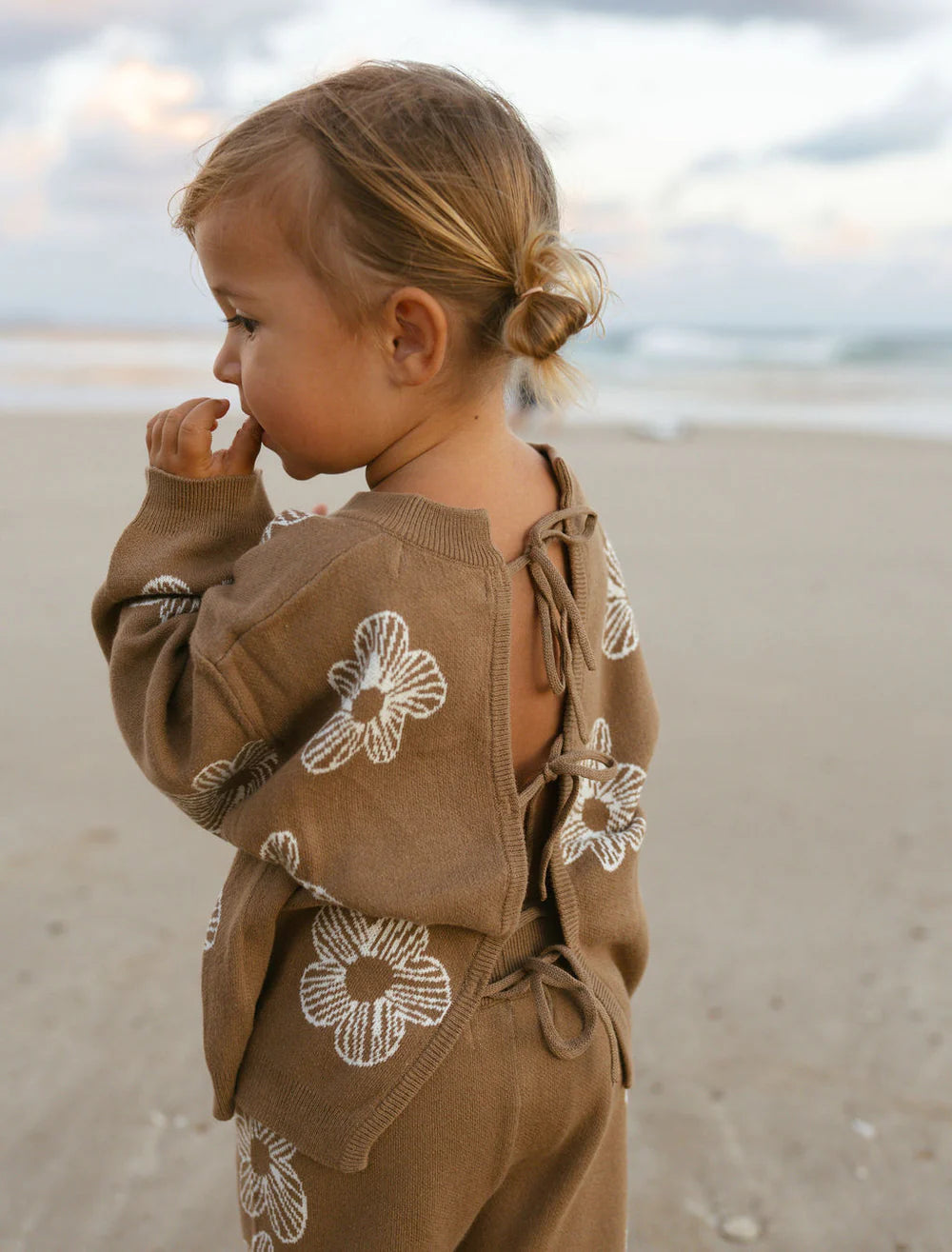 Belle and Sun | Cocoa Flower Tie-Up Top