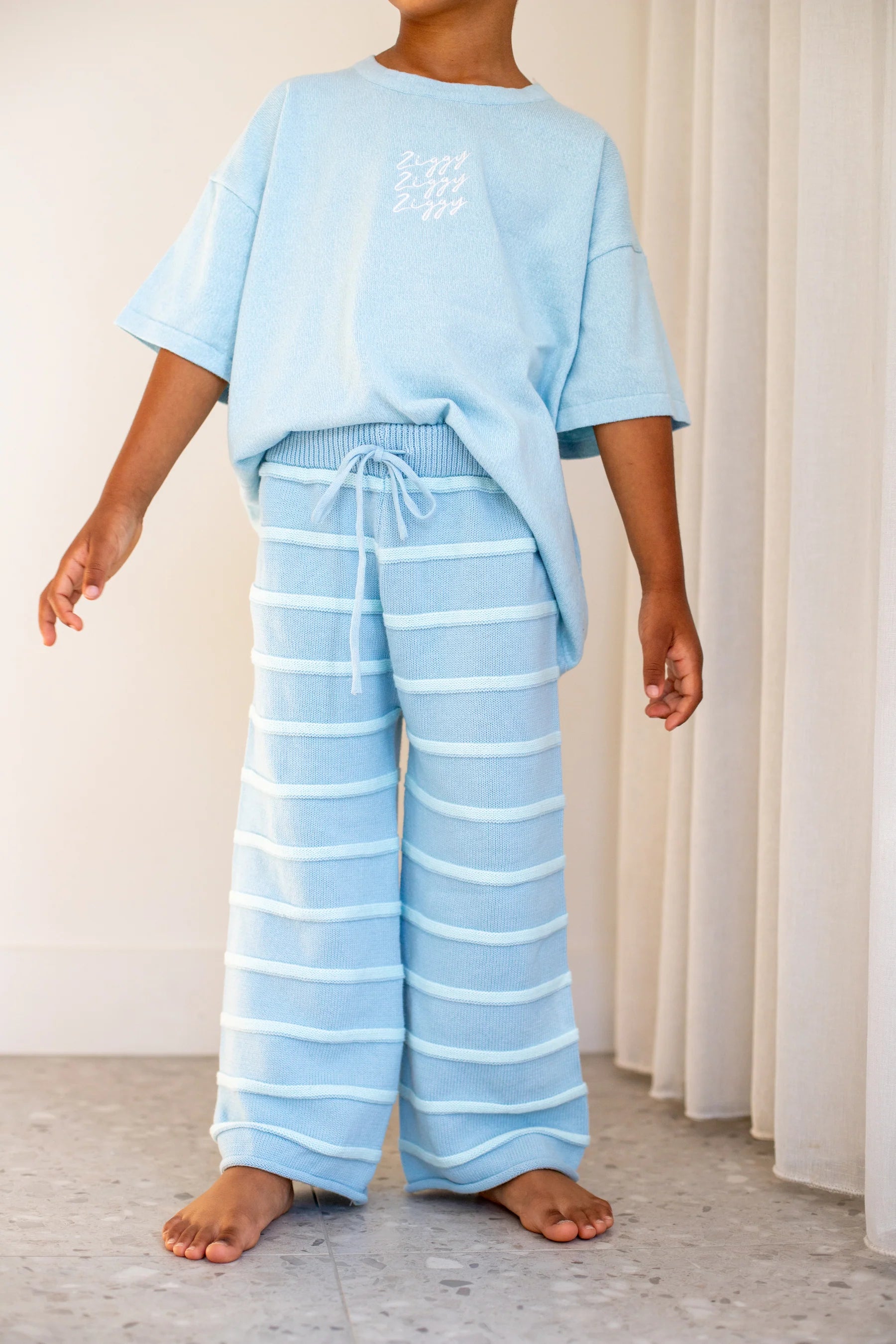 ZIGGY LOU | CROPPED PANTS | BLU *DAMAGED* please read description