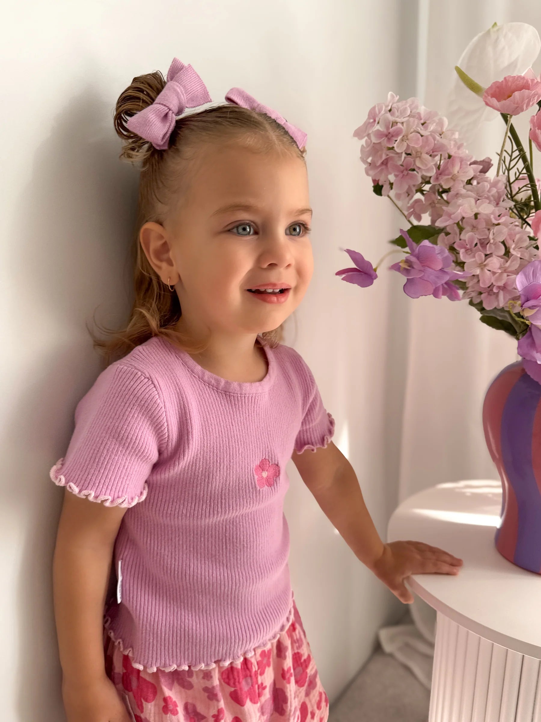 ZIGGY LOU | RIBBED TEE | LILA