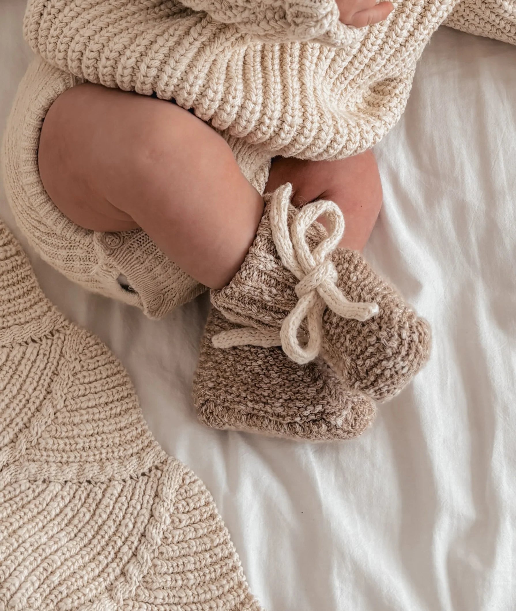 Ziggy Lou | Almond Booties | SIZE 3-6M