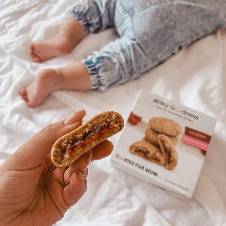 Milky Goodness Raspberry Lactation Cookies (DF & SF)