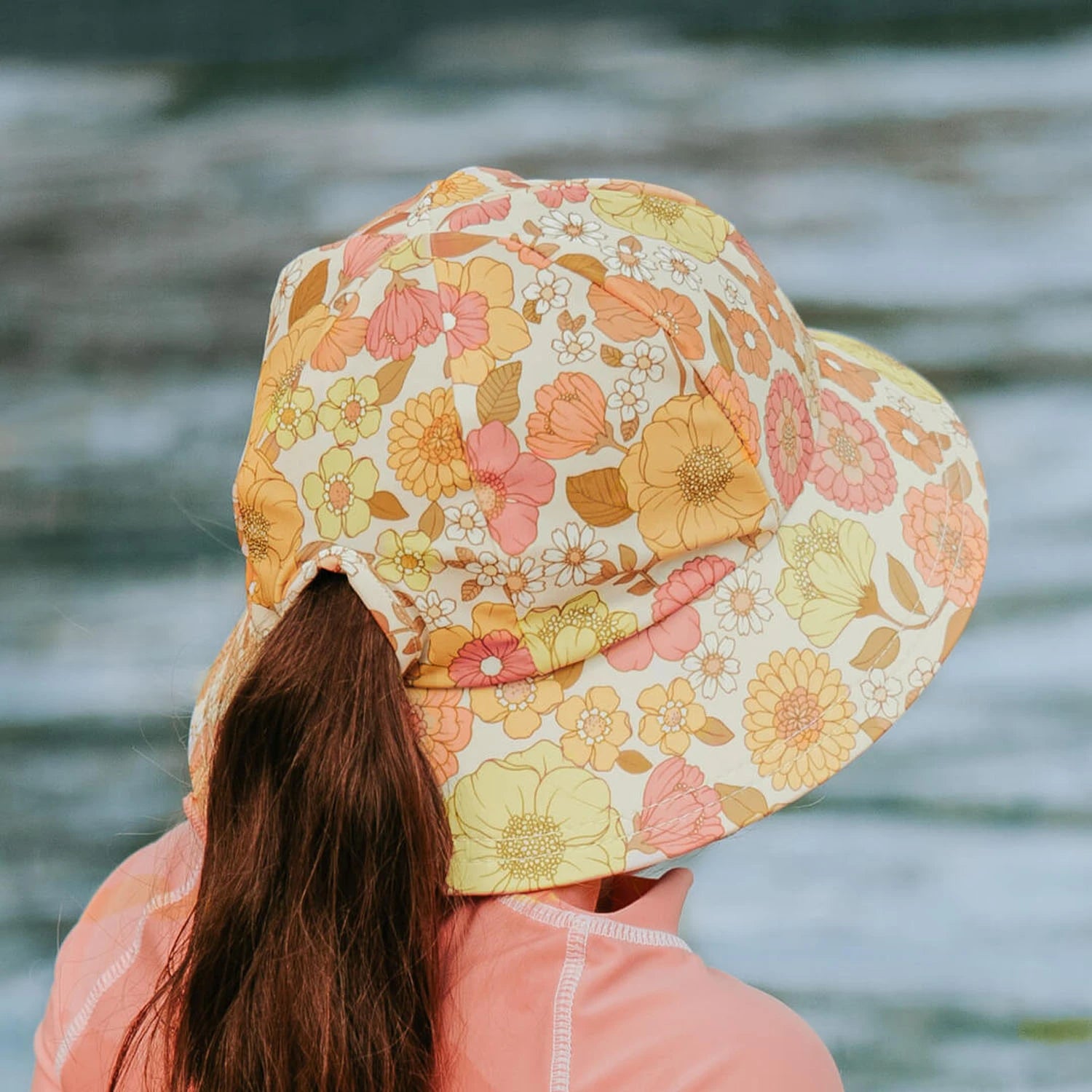 Bedhead Hats| Ponytail Swim Bucket Beach Hat - Floral Tallulah