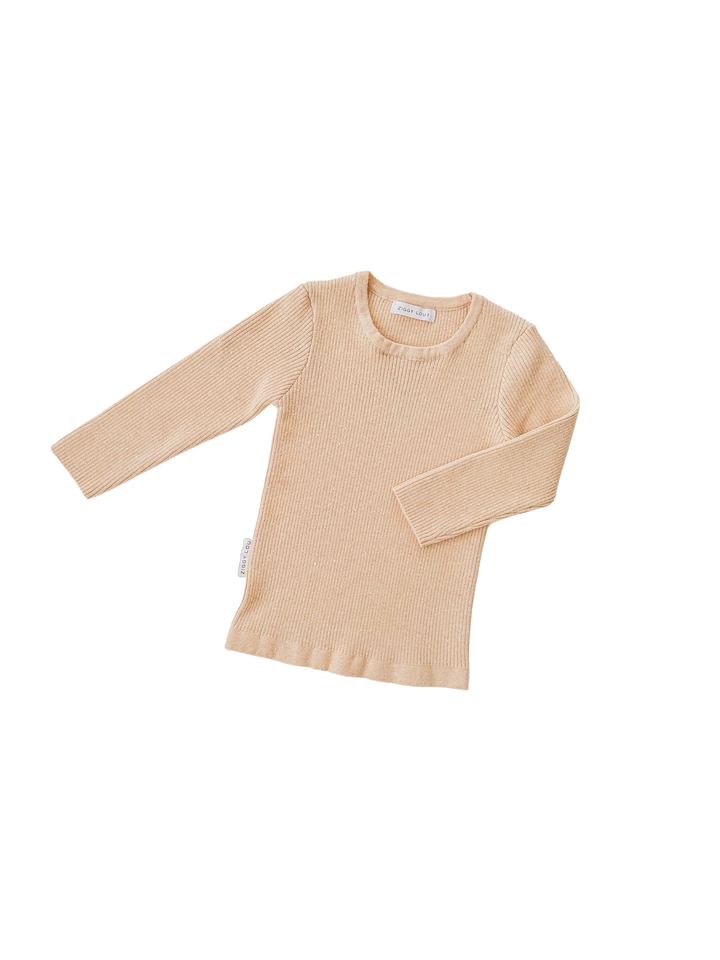 Ziggy Lou | Sand Fleck Ribbed Top