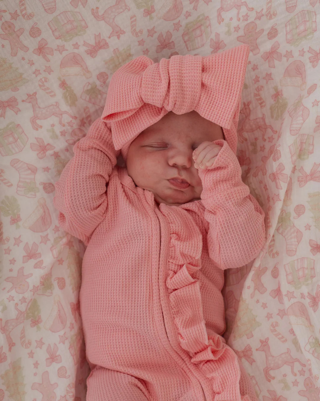 Little and Fern | Waffle Peony Oversized Topknot