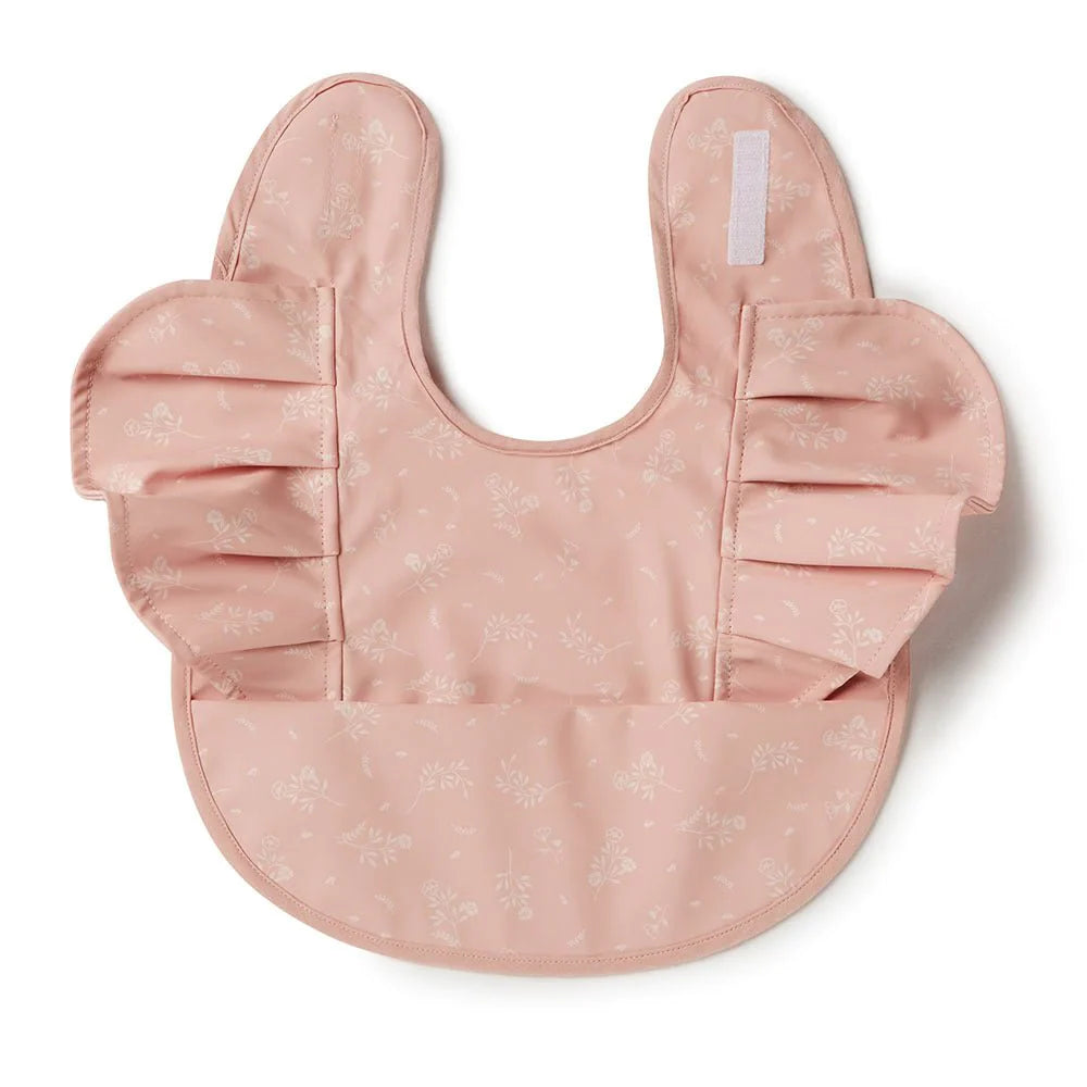 Snuggle Hunny Kids Frill Snuggle Bib | Dusty Rose Flower