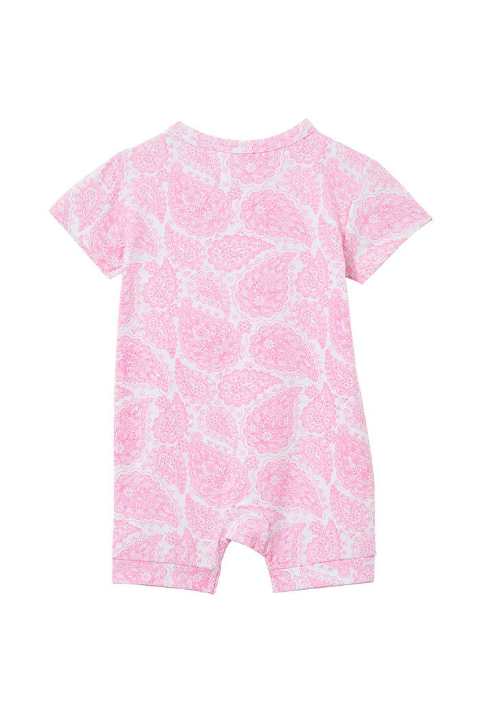 Milky Clothing Pink Paisley Romper