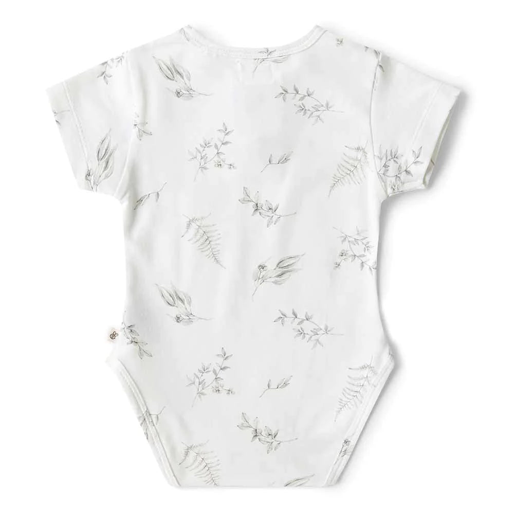 Snuggle Hunny Kids Silver Gum Short Sleeve Organic Bodysuit