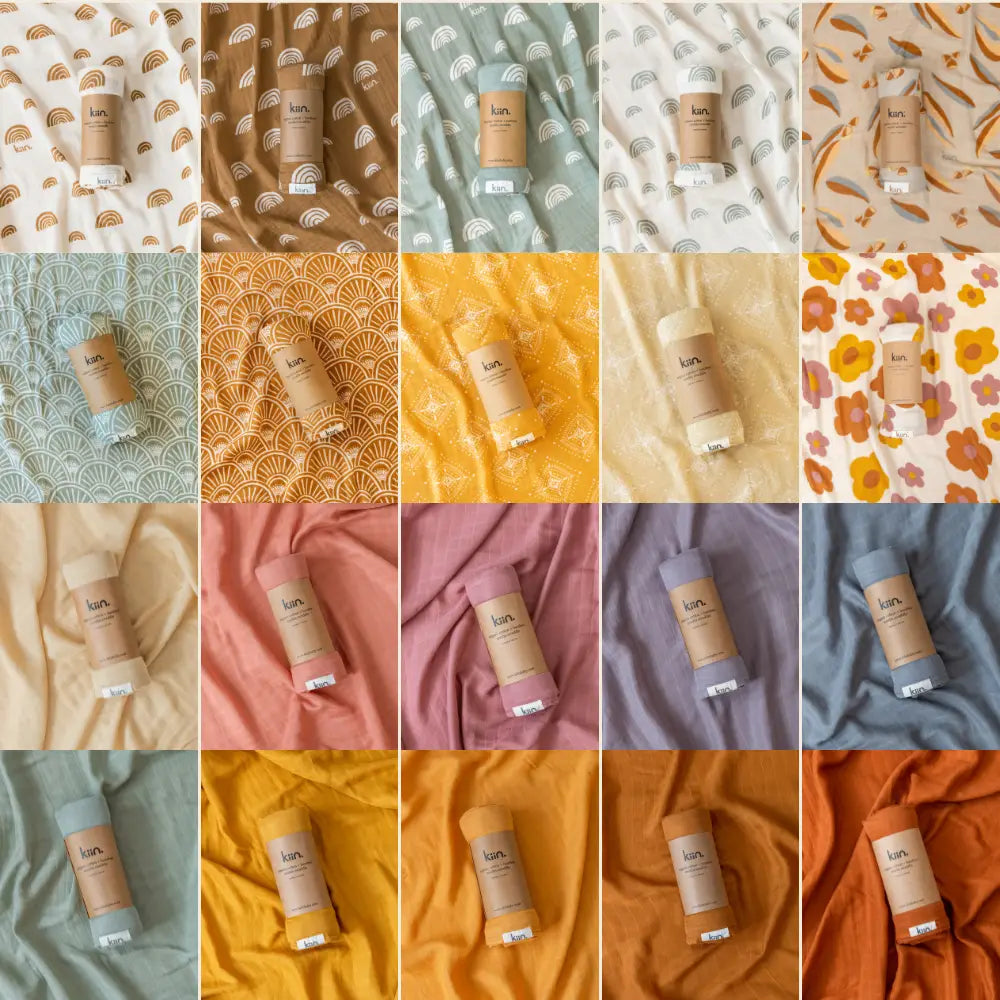 Kiin Organic Cotton & Bamboo Muslin Swaddle | Sage