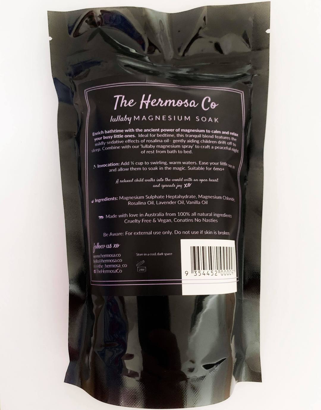 The Hermosa Co Lullaby Toddler & Kids Magnesium Soak (6 months+) | 500g