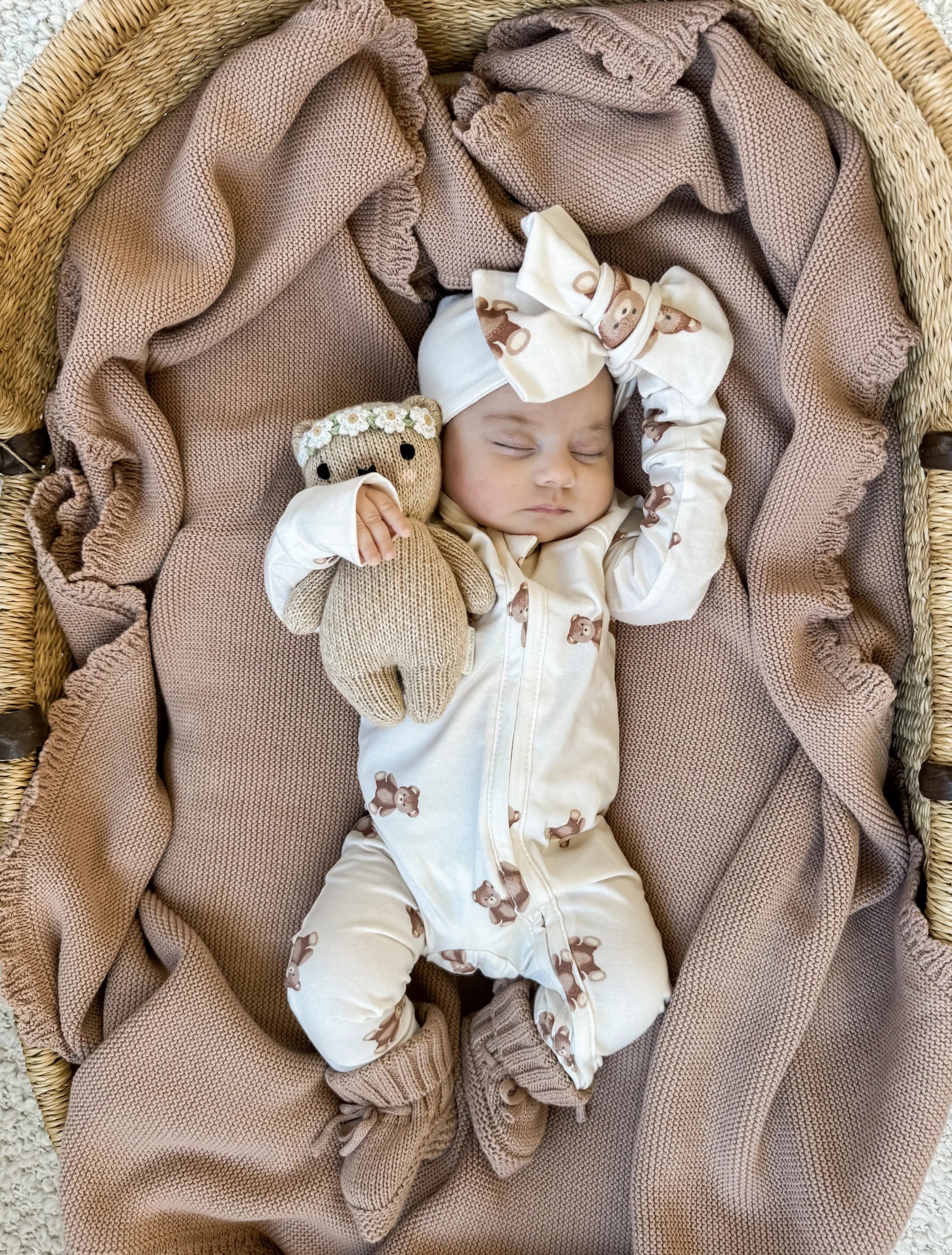 Little and Fern | Teddies Zip Romper