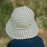 Bedhead Hats Toddler Bucket Sun Hat - Khaki Stripe