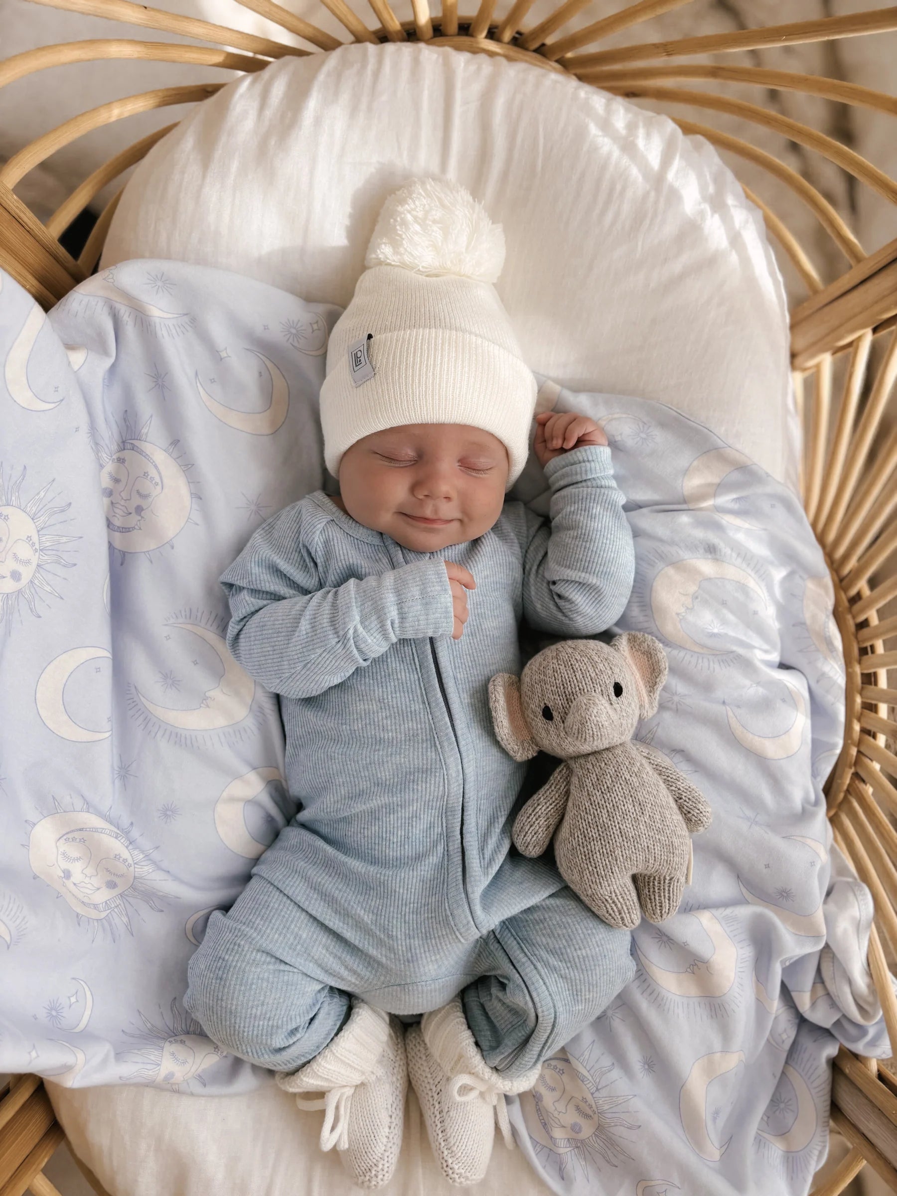 Little and Fern | Blue Marle Zip Romper