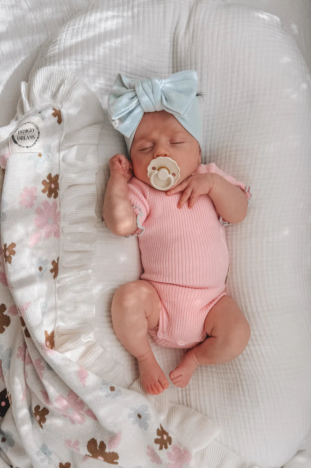 Indigo Dreams | Banksi Pink Frill Bodysuit