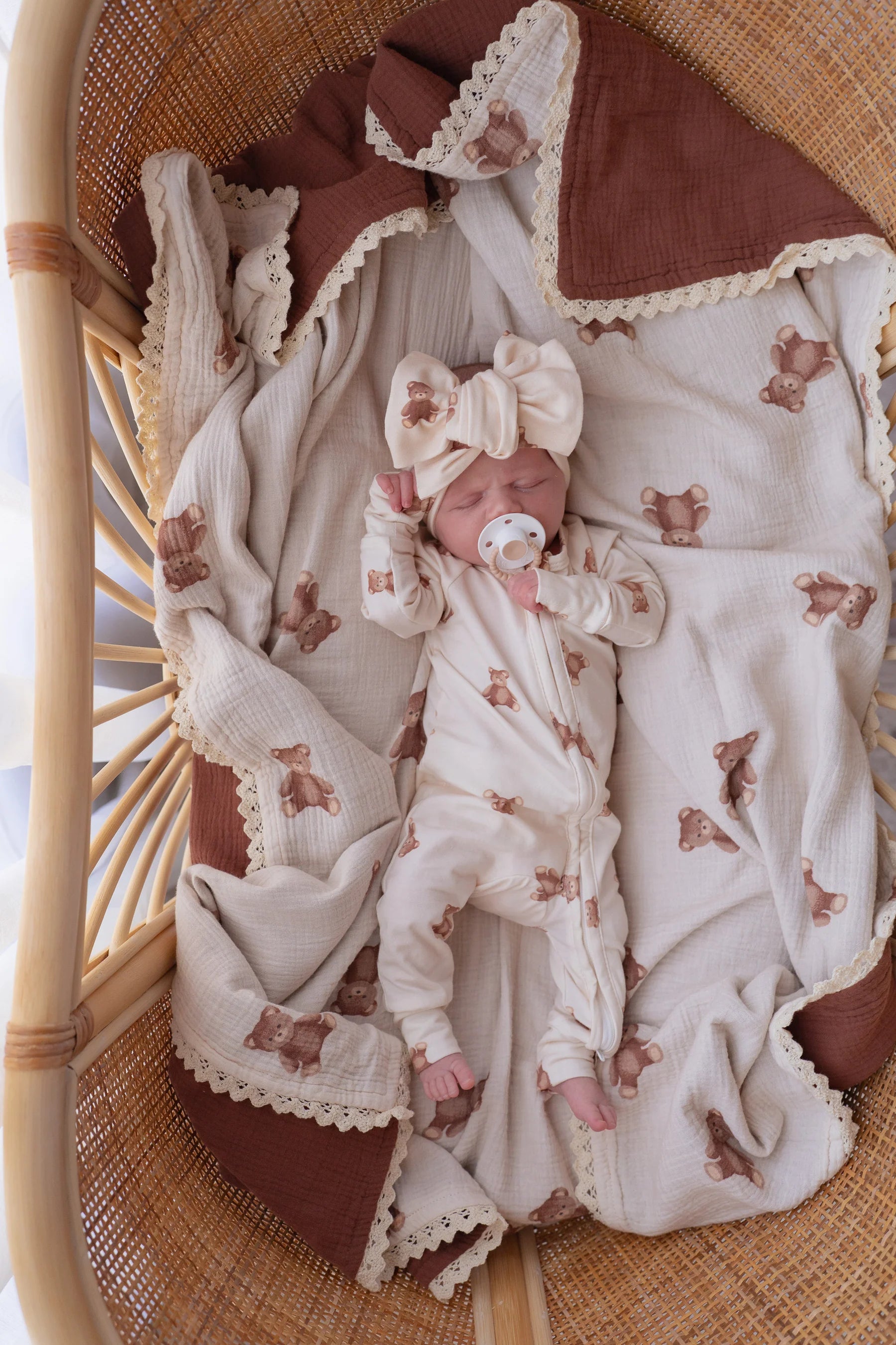 Little and Fern | Teddies Zip Romper