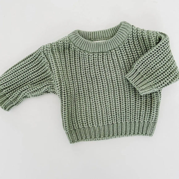 Petite + Co Chunky Green Knit