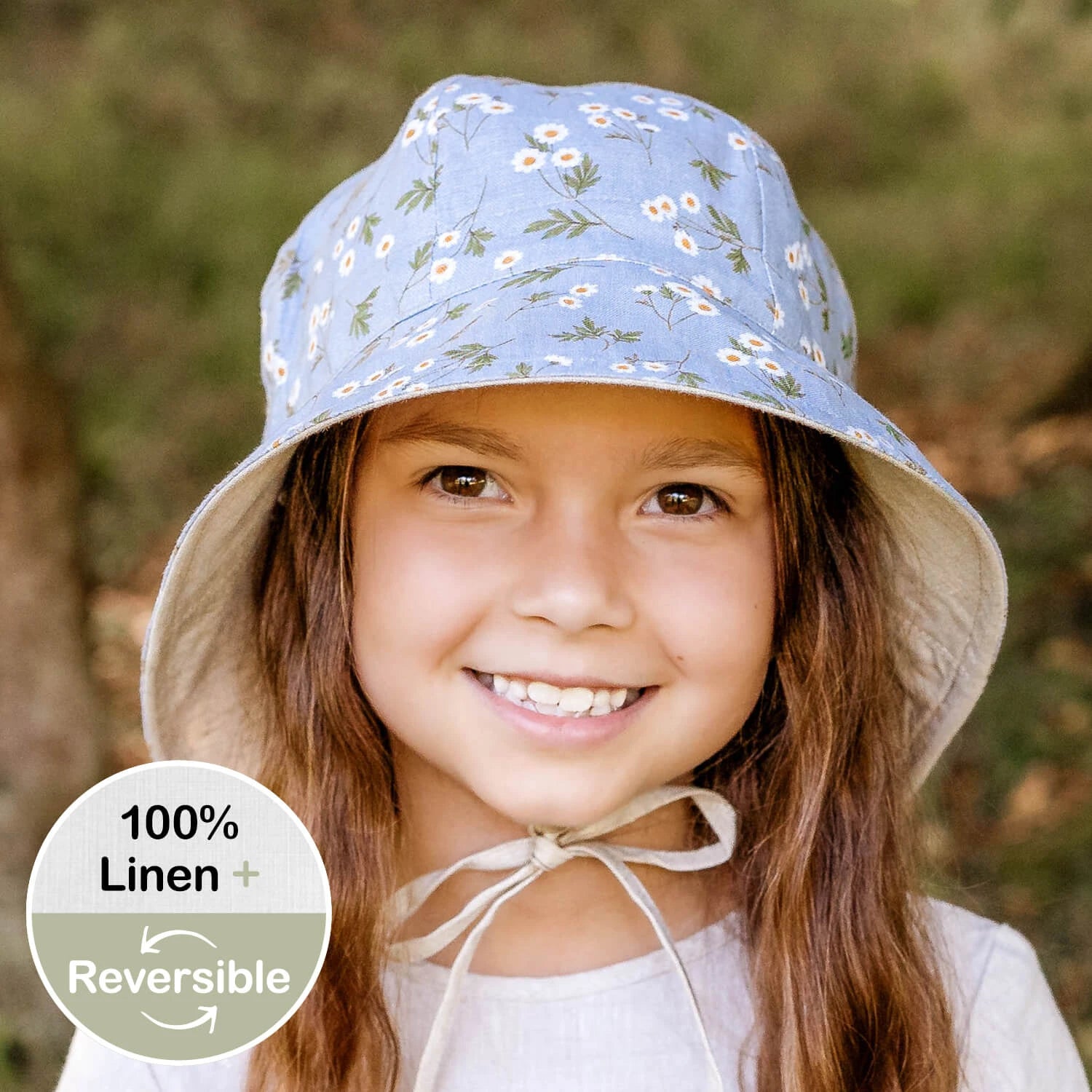 Bedhead Hats| Daisy/Flax 'Wanderer' Panelled Bucket Sun Hat