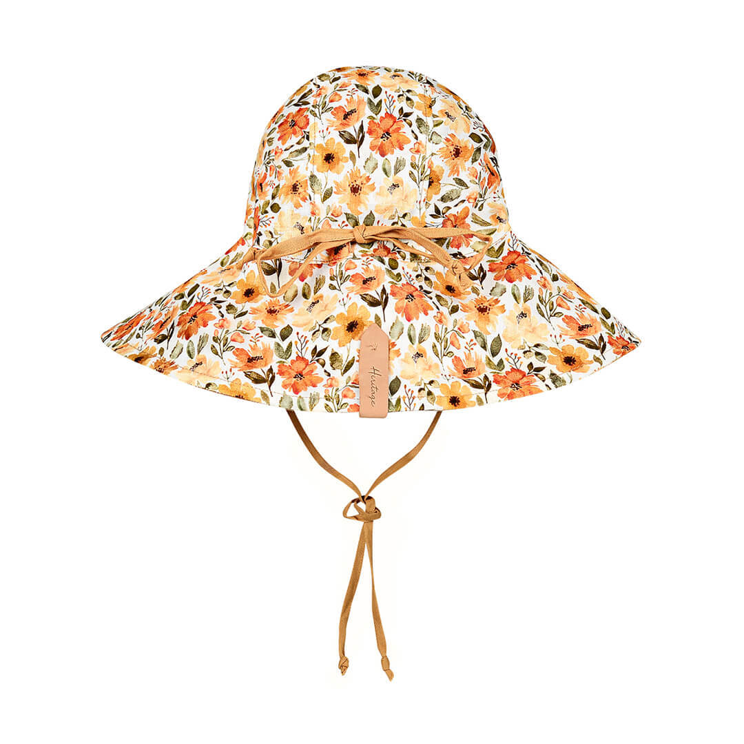 Bedhead Hats | Margaret / Maize 'Sightseer' Girls Wide-Brimmed Sun Bonnet