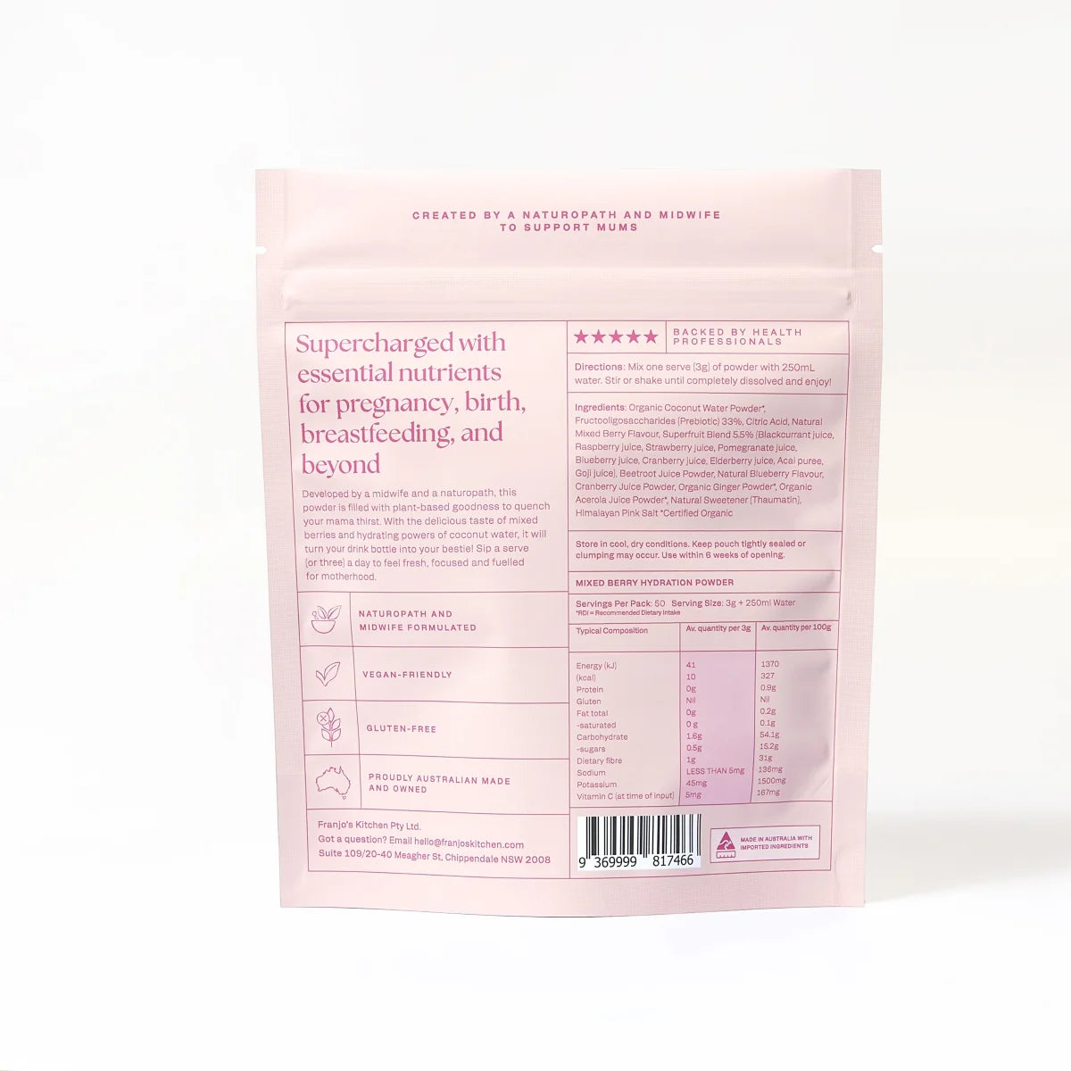 Franjos Kitchen | Motherhood Hydration Powder - Mixed Berry