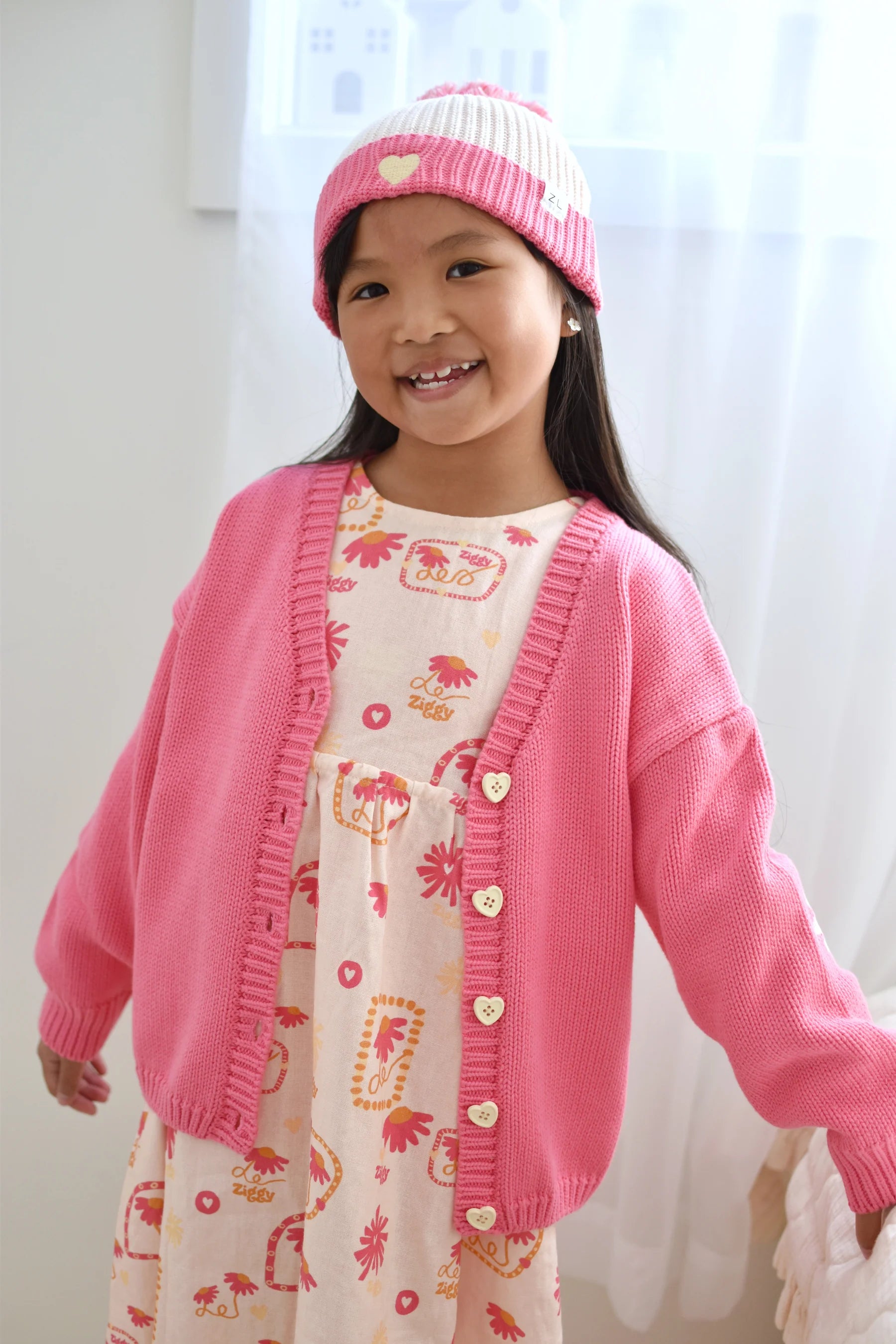ZIGGY LOU | CARDIGAN | RASPBERRY