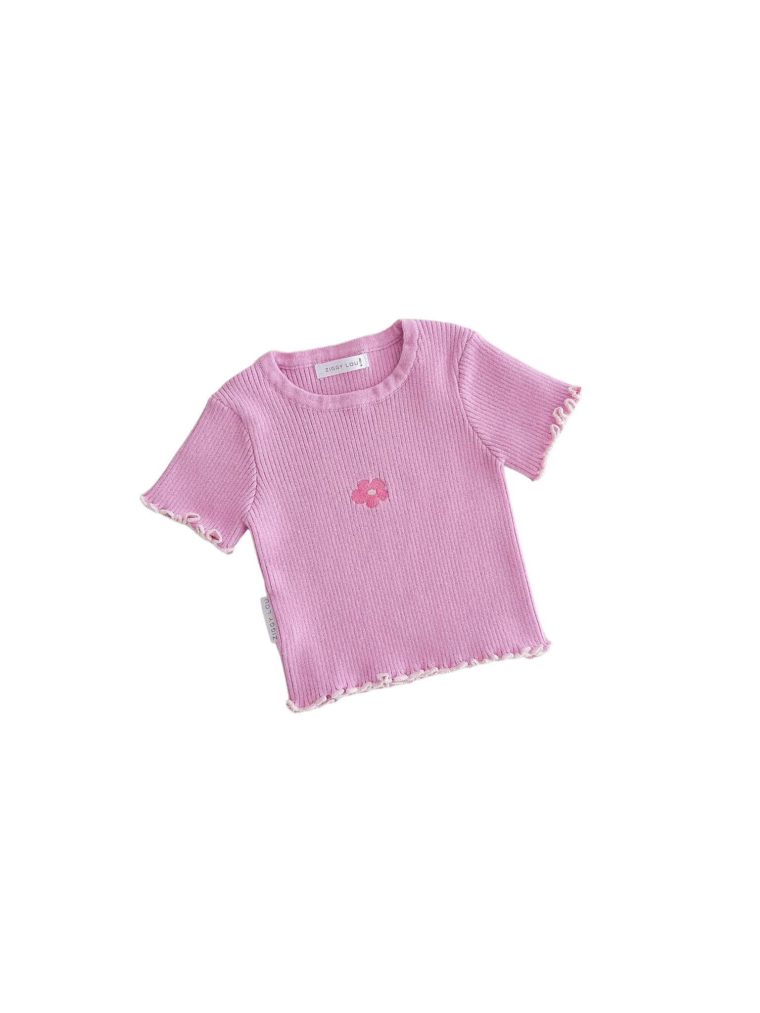 ZIGGY LOU | RIBBED TEE | LILA