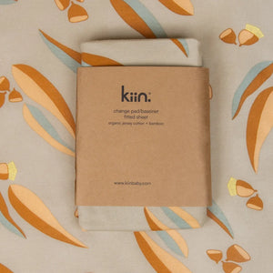 Kiin Organic Cotton & Bamboo Cot Fitted Sheet | Eucalypt