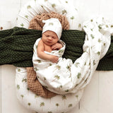 Snuggle Hunny Kids Organic Muslin Wrap | Green Palm
