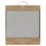 Living Textiles 100% Organic Cotton Bassinet Cellular Blanket | Grey