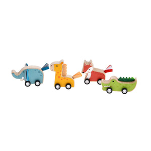 ToysLink Wooden Pullback Jungle Animals