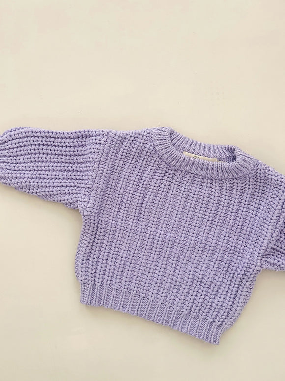 Petite + Co Chunky Purple Knit