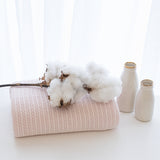 Living Textiles 100% Organic Cotton Bassinet Cellular Blanket | Rose Quartz