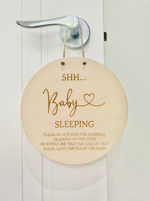 Timber Tinkers Shh... Baby Sleeping Sign