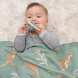 Living Textiles Silicone Elephant Teether | Sage