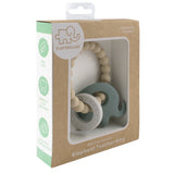 Living Textiles Silicone Elephant Teether | Sage