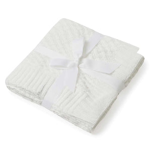 Snuggle Hunny Kids Organic Diamond Knit Blanket | White