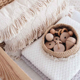 Snuggle Hunny Kids Organic Diamond Knit Blanket | White