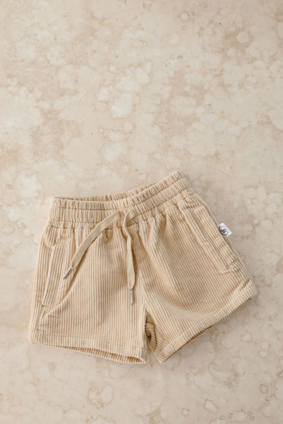 Woven Kids Sand Corduroy Shorts