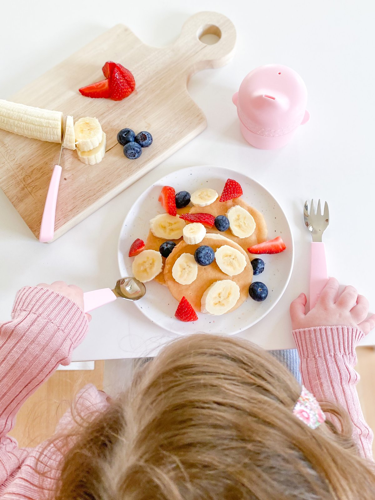 We Might Be Tiny Toddler Feedie Cutlery Set | Powder Pink