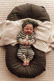 Snuggle Hunny Kids Organic Growsuit | Olive Stripe